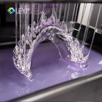 Résine dentaire transparente violette LEYI, résine pour plateau personnalisé, 1 kg/bouteille, pureté à 100 %, pour imprimantes 3D LCD/DLP
