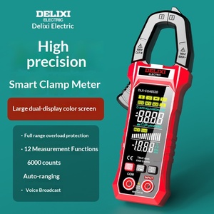 Delixi Digitales Zangenamperemeter Hochpräzises Multifunktions-Elektro-Strom-Widerstands-Multimeter für Professionelle Anwendungen 600V CAT III - Product Image 1