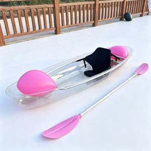 Kayak Flotante Transparente para 2 Personas, de 6mm, Construcción en PC, para Agua Dulce y Salada, Alquiler para Parques Acuáticos - Product Image 1