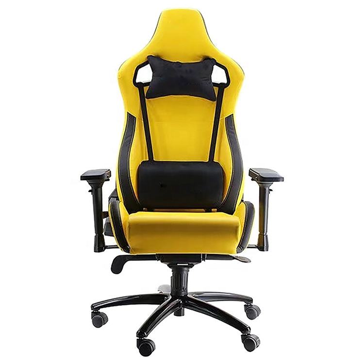 Yellow and Black PVC Racing Car Seats Gamer Chair Ergonomic Mould