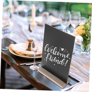 AUTSUPPL 1Pc Wooden Small Chalkboard Message Board with Base Double Sided Board for Office Kitchen <strong>Wedding</strong> Decor for Notes Drawi - Product Image 5