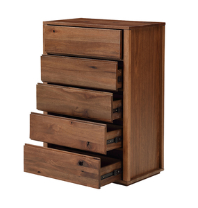 Cassettiera in Legno Massello di Noce con 5 Cassetti per <span class=keywords><strong>Soggiorno</strong></span> e Camera da Letto, Finitura Dipinta in Palissandro per Hotel di Lusso e Casa - Product Image 4