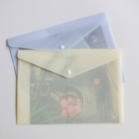 Sac de fichiers à boutons pastel de taille A4 Dossier en plastique de couleur douce pour le stockage de documents