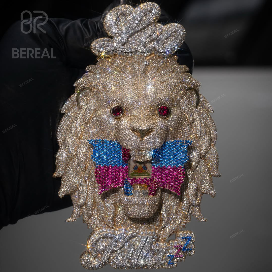 3Inches Silver+Moissanite