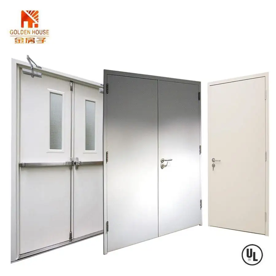 WH listed approve 180 minutes double steel fire rated hollow metal door entry door