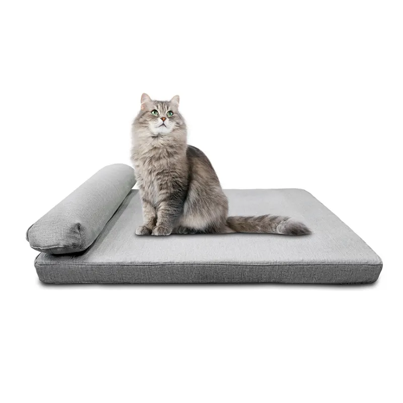 Tùy chỉnh thực hiện 32x22 inch Ped Giường mèo Thảm thoải mái handmade vật nuôi sofa ngủ tổ ánh sáng màu xám