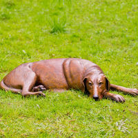 Statue grandeur nature de Bouledogue Allemand, décoration artistique, artisanat en métal, décoration de jardin, Danemark, sculptures de chien en bronze debout
