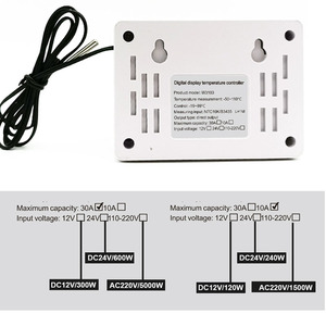 <span class=keywords><strong>Thermostat</strong></span> numérique XH-W3103 12V 300W 24V 600W 220V à écran tactile <span class=keywords><strong>5000W</strong></span> 30A – Contrôleur de température mural haute puissance - Product Image 2