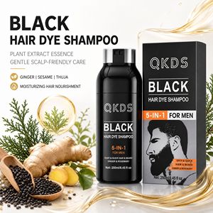 Champú Tinte para el Cabello de Acción Rápida QKDS para Hombres, Botella de 250 ml, Fórmula Herbal, Suave para el Cuero Cabelludo, Color Duradero Visible Antes del Uso - Product Image 4
