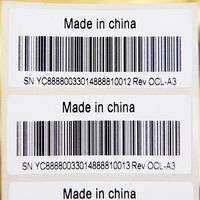 Rollo de impresión personalizada, autoadhesivo PP con acabado brillante, vinilo impermeable, número de serie, etiqueta adhesiva de código de barras para joyería UPC, venta al por mayor