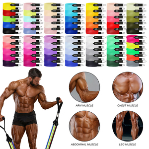 Bandes de résistance en latex naturel avec poignées pour entraînement fitness à domicile, fabrication OEM - Product Image 1