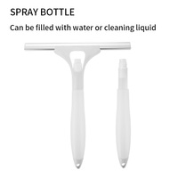2-en-1 nouveau nettoyeur de vitres domestique essuie-glace TPR et poignée en plastique raclette de fenêtre outil pour voitures douches salles de bains