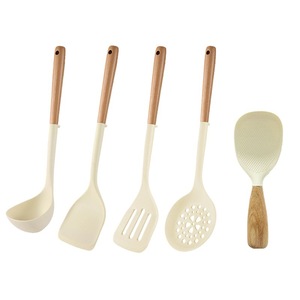 Silicone Spatula With Beechwood Handle Heat Resistant <b>Cooking</b> Utensil For Frying Pan Kitchen Use - Product Image 3