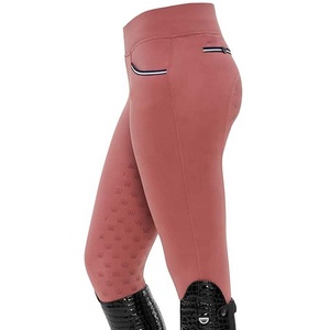 PIHA SPORTS Custom <b>Equestrian</b> Riding Breeches Full Seat Anti-Slip Silicone Printing Polyester/Spandex Leggings - Product Image 3