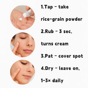 10% bubuk belerang-to-Cream konsentrat anti-keriput pemutih jerawat Spot perawatan breakout kemerahan Pengontrol Minyak tak terlihat Normal - Product Image 5