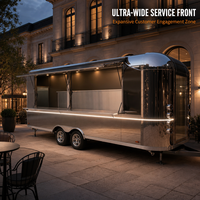 Wetruth Remorque alimentaire mobile personnalisée pour la vente de café, hamburgers, frites, glaces, BBQ, événements et traiteur