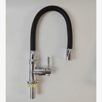 Robinet moderne ABS à trou unique, emballé sous blister, avec poignée unique, bec rotatif, cartouche céramique, finition chromée, eau froide