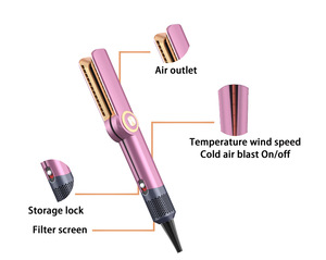 Sèche-Cheveux et Lisseur Multistyle Liman Électrique Plaque Céramique Grande Vitesse Air Ionique Ions Négatifs Double Plaque Lissante - Product Image 6