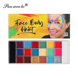 Panwenbo Ensemble OEM sans Offre Spéciale pour enfant Palette de <span class=keywords><strong>peinture</strong></span> de couleur de maquillage brillant Kit de <span class=keywords><strong>peinture</strong></span> pour le visage - Product Image 1