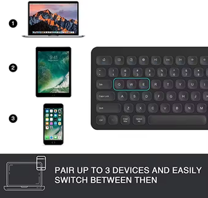 Nuevo Teclado Inalámbrico Ultrafino de Membrana de 78 Teclas para Oficina con Interfaz USB, Retroiluminación LED, Panel Táctil y Diseño Impermeable Tk-g01 - Product Image 3