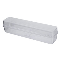 Boîte en plastique transparente en acrylique, longue et rectangulaire, avec couvercle, multi-usages, pour le stockage des aliments, des pâtisseries, des friandises, des cadeaux, écologique
