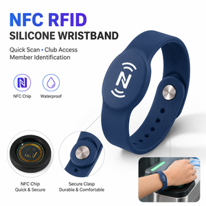 Pulsera de Silicona NFC RFID Personalizada para Gimnasio, Brazalete de Acceso al Club Personalizado para Escaneo Rápido e Identificación de Miembros - Product Image 1