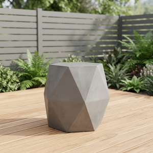 Mesa de Centro Moderna de Hormigón con Diseño Geométrico, Resistente para Exteriores, Diseño Contemporáneo para Patio o Espacio de Vida - Product Image 4