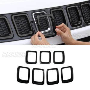 Parrilla Delantera para Coche, Rejilla de Parachoques, Parrilla de Carreras, Kit de Carrocería para Jeep Compass 2017-2020, Accesorios para Coche - Product Image 2