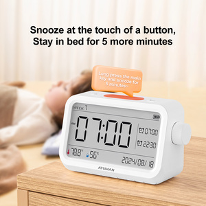Thermomètre hygromètre numérique intelligent ATuMan MT2 avec affichage LCD, minuterie et alarme, tout-en-un, idéal <span class=keywords><strong>pour</strong></span> la <span class=keywords><strong>maison</strong></span>, le laboratoire, la crèche - Product Image 6