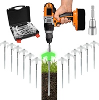 15 pièces de vis en acier galvanisé robuste dans les piquets de tente brillent dans le noir avec boîtier en plastique pour d'autres accessoires de camping