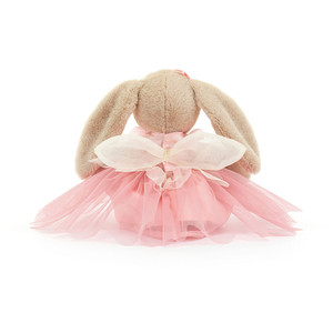 Peluche Lapin Féérique JC, Lapin en Peluche Doux Beige en Tutu de Ballet Rose avec Ailes Pailletées, Cadeau pour Bébé Fille - Product Image 5