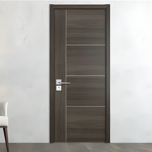 <span class=keywords><strong>Porte</strong></span> intérieure pré-montée Chantadoor moderne en <span class=keywords><strong>PVC</strong></span> et MDF avec cadre, isolation phonique, surface finie pour chambre et villa - Product Image 2