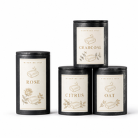 Boîte ronde vide en fer blanc parfumée à la rose avec couvercle, pour savon artisanal, rangement, cadeau, logo personnalisé, en vrac, scellée, hermétique, qualité alimentaire