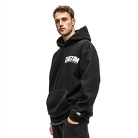Sweat-shirt à capuche personnalisé avec logo, épais, vierge, imprimé en relief, lourd, de haute qualité, pour homme