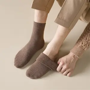 2024新款冬季保暖厚毛圈袜子男袜流行