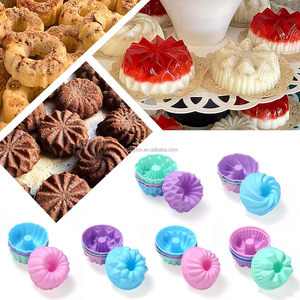 Moules à gâteau miniatures en silicone/Moules à gâteau miniatures en silicone de qualité alimentaire/9 styles de moules à gâteau miniatures en silicone - Product Image 1