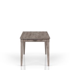 Mesa de comedor gris rústica DB con dos cajones de almacenamiento y extensión de hojas - Product Image 2
