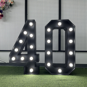 Numero Luminoso Gigante Personalizzato Simba Sign da 2ft 3ft 4ft 5ft 6ft per Decorazioni di Compleanno 30°, 40°, 50° - Product Image 3