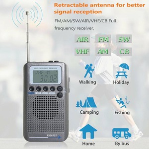 <span class=keywords><strong>Radio</strong></span> Portátil Digital con Alarma, <span class=keywords><strong>FM</strong></span> AM SW AIR CB VHF, Onda Corta, <span class=keywords><strong>Todas</strong></span> <span class=keywords><strong>las</strong></span> Bandas, para Aviones, con Batería Recargable - Product Image 3
