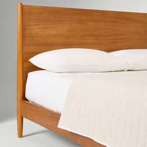 Lit en bois massif de style moderne du milieu du siècle, taille king size, pour la maison, l'hôtel, l'appartement ou la villa - Product Image 4