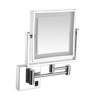 Modern Double Sided Folding Wall Magnifying Mirror for Bathroom or Salon Contemporary Shaving Mirror