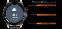 Infinix Xwatch N5 Pro Smartwatch Lederarmband AMOLED-Display KI-Gesundheits-Fitness-Tracker Unisex Wear OS IP68 Wasserdicht Kabellos