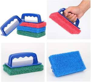 Esponjas de Fregado de Nailon Reemplazables de 15*9*2cm con Mango de Plástico con Gancho, Estropajo para Limpieza de Baños y Cocinas - Product Image 3