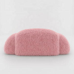 Nordic Ins Simple Couch Luxury love Seat Teddy Fabric Sheep Skin Sofa <strong>Chair</strong> Furry pink Couch Fur Shaggy Fluffy Living Room Sofa - Product Image 5