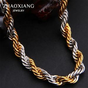 Colliers ras du cou en chaîne torsadée pour femmes et hommes, pour pendentifs, prix de gros, bijoux personnalisés en acier inoxydable, tendance - Product Image 5