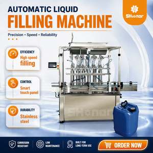 Machine de remplissage automatique haute précision pour bidons de 5 à 10 litres avec 6/8/10/12 buses, pour bouteilles en plastique - Product Image 1