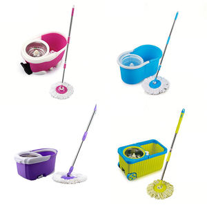 Serpillière à spray magique rotative 360, appareil de nettoyage détachable, pour sol, avec seau - Product Image 1