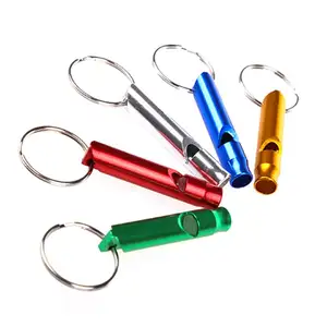 Outdoor Metal Multifunction Whistle Pendant With Keychain Keyring For Survival Call Emergency Tools Mini Size Whistles