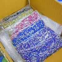 Pujiang Yantuo 14400 Strass en vrac en verre cristal AB à dos plat, non thermocollants, découpés, 1 sac, sans plomb