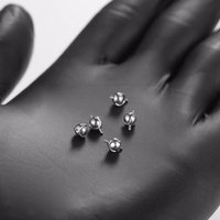 Boule de Filetage Interne en Titane G23 Barbell Industriel pour Piercing d'Oreille Helix Tragus Stud Cartilage, Remplacement de Bijoux, 1 Pièce